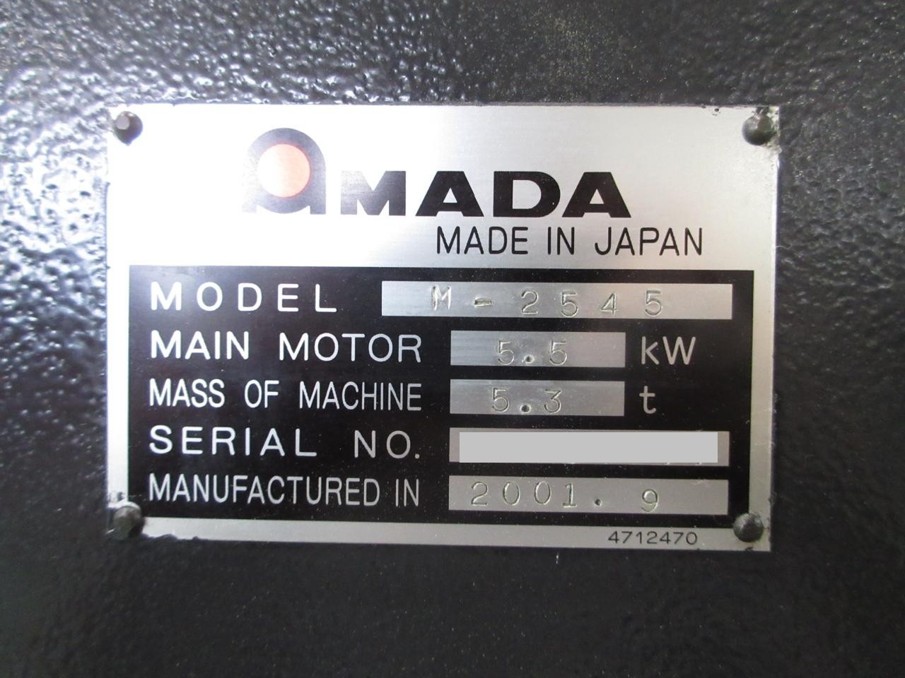 M-2545の銘板