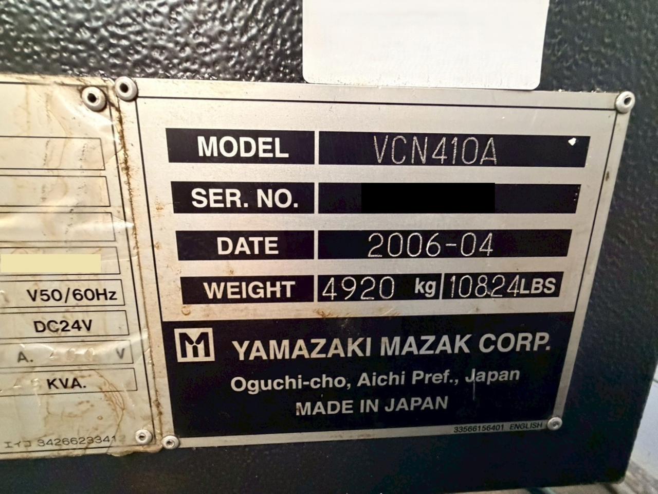 VCN 410Aの銘板