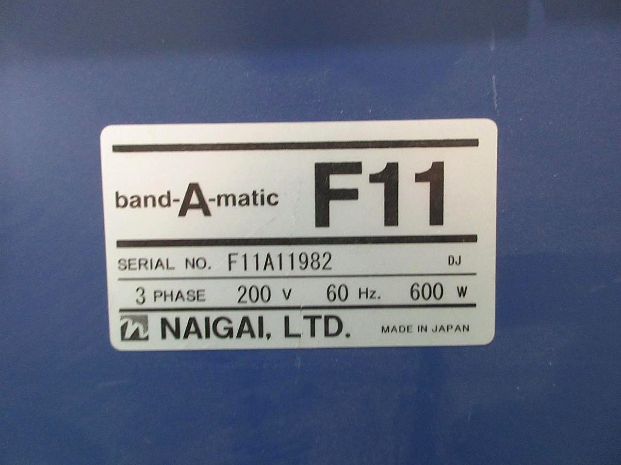 band-A-matic F11の銘板