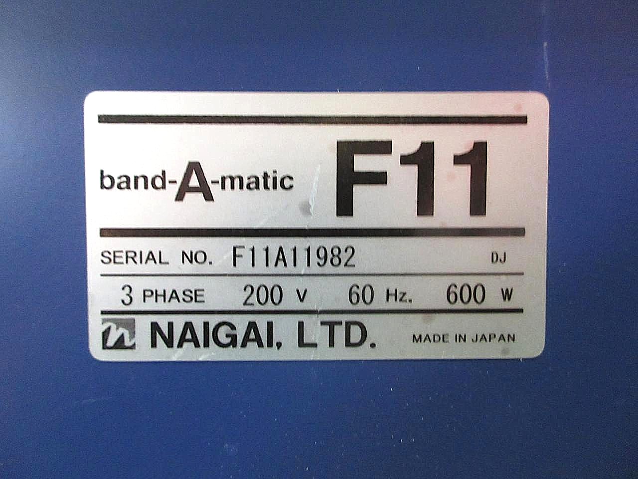 band-A-matic F11の銘板